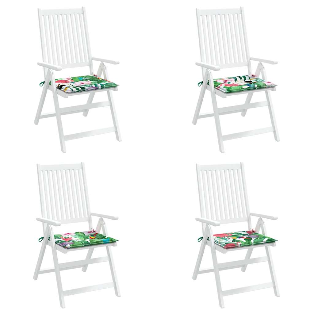 vidaXL Coussins de chaise de jardin 4 pcs Multicolore 40x40x4 cm Tissu