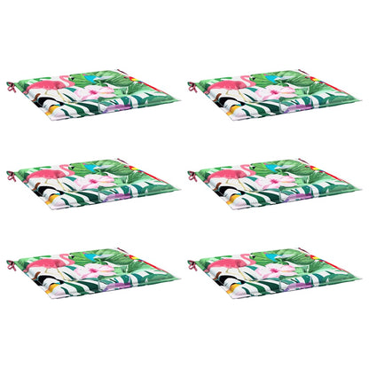 vidaXL Gartenstuhl-Kissen 6 Stk. Mehrfarbig 40x40x4 cm Stoff