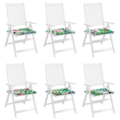 vidaXL Gartenstuhl-Kissen 6 Stk. Mehrfarbig 40x40x4 cm Stoff