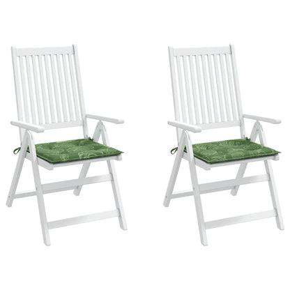 vidaXL Stuhlkissen 2 Stk. Blattmuster 40x40x4 cm Stoff