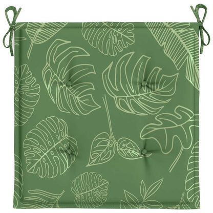 vidaXL Stuhlkissen 2 Stk. Blattmuster 40x40x4 cm Stoff