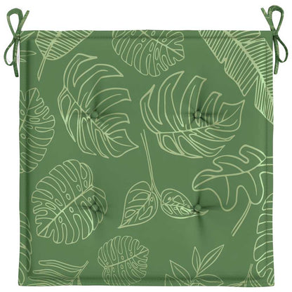 vidaXL Stuhlkissen 4 Stk. Blattmuster 40x40x4 cm Stoff