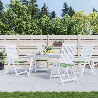 vidaXL Stuhlkissen 4 Stk. Blattmuster 40x40x4 cm Stoff