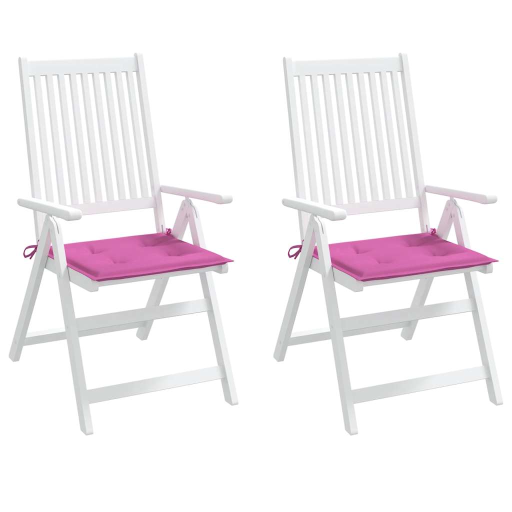 vidaXL Gartenstuhl-Kissen 2 Stk. Rosa 40x40x4 cm Stoff