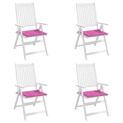 vidaXL Coussins de chaise de jardin 4 pcs Rose 40x40x4 cm Tissu