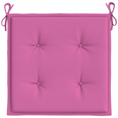 vidaXL Coussins de chaise de jardin 4 pcs Rose 40x40x4 cm Tissu