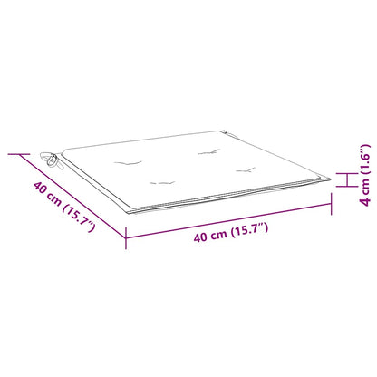 vidaXL Coussins de chaise de jardin 4 pcs Rose 40x40x4 cm Tissu