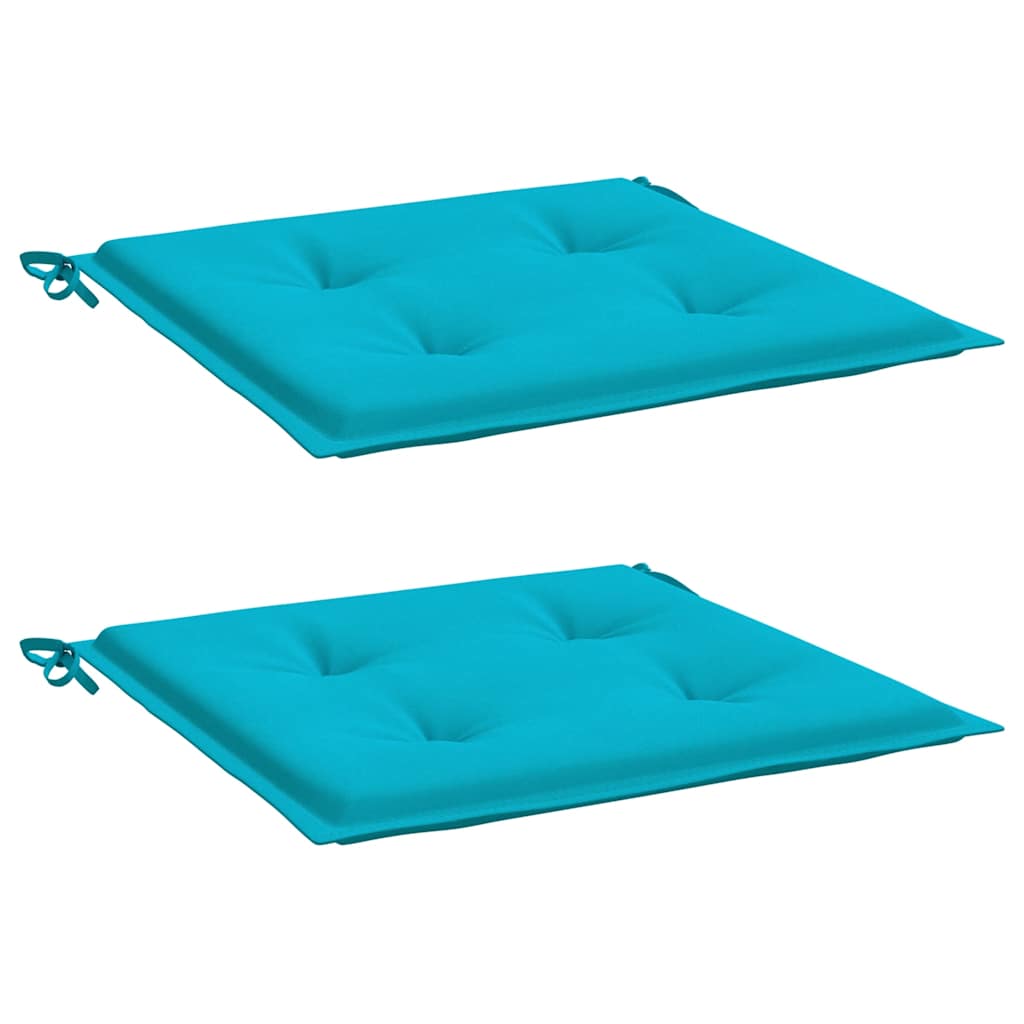 vidaXL Gartenstuhl-Kissen 2 Stk. Türkis 40x40x4 cm Stoff