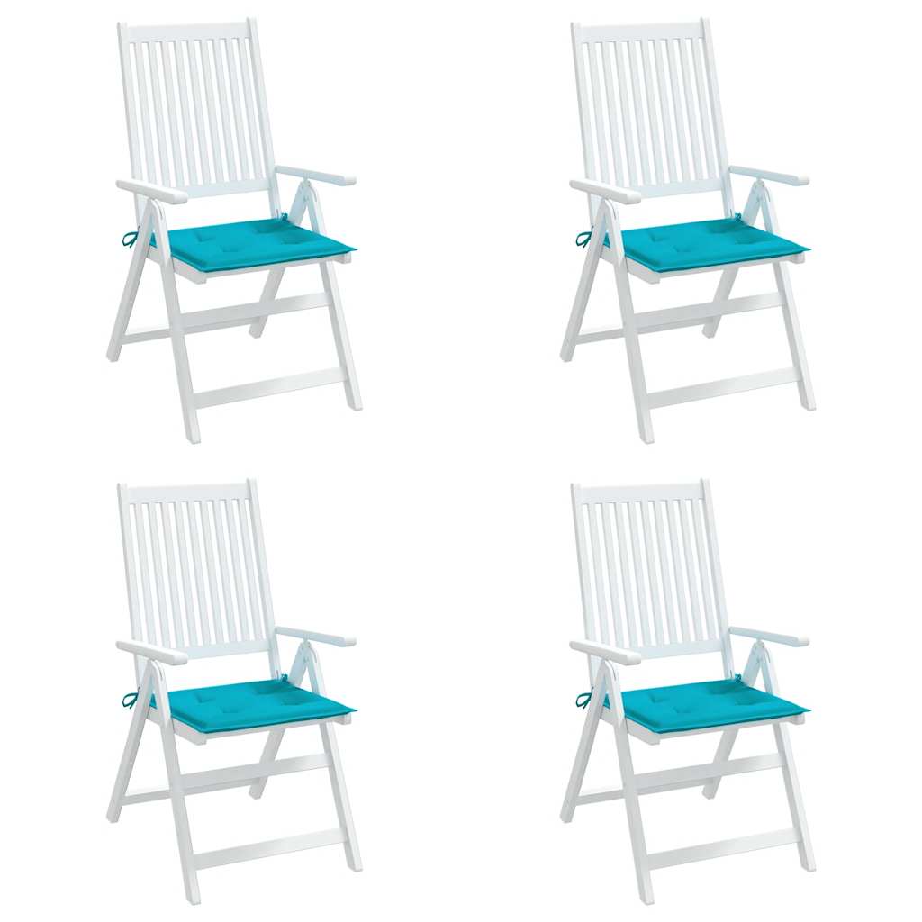 vidaXL Gartenstuhl-Kissen 4 Stk. Türkis 40x40x4 cm Stoff