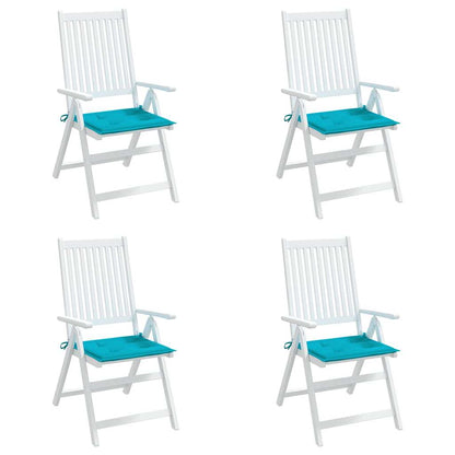 vidaXL Gartenstuhl-Kissen 4 Stk. Türkis 40x40x4 cm Stoff