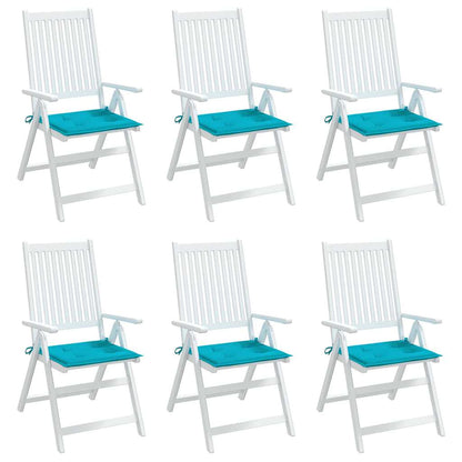 vidaXL Gartenstuhl-Kissen 6 Stk. Türkis 40x40x4 cm Stoff
