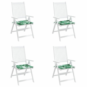 vidaXL Stuhlkissen 4 pcs Blattmuster 50 x 50 x 4 cm Oxford-Stoff