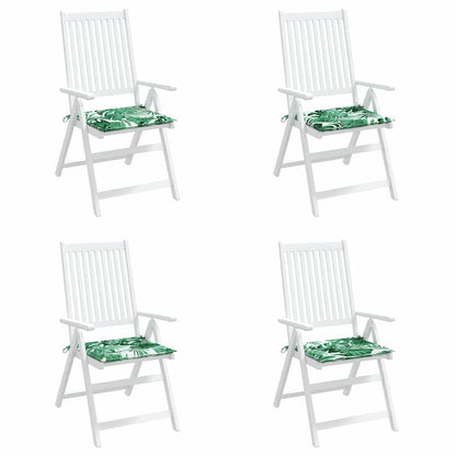 vidaXL Stuhlkissen 4 pcs Blattmuster 50 x 50 x 4 cm Oxford-Stoff