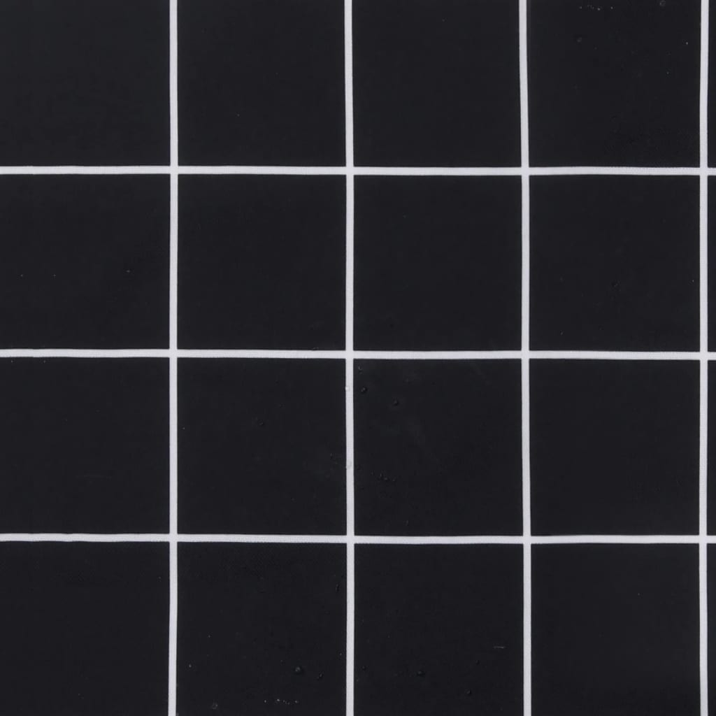 vidaXL Gartenstuhl-Kissen 4 Stk. Schwarz Karomuster 50x50x3 cm Stoff