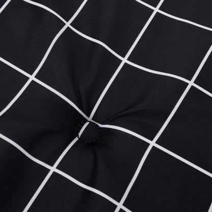 vidaXL Gartenstuhl-Kissen 6 Stk. Schwarz Karomuster 50x50x3 cm Stoff