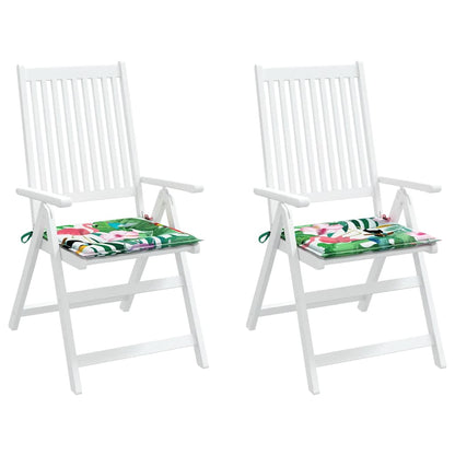 vidaXL Gartenstuhl-Kissen 2 Stk. Mehrfarbig 50x50x4 cm Stoff