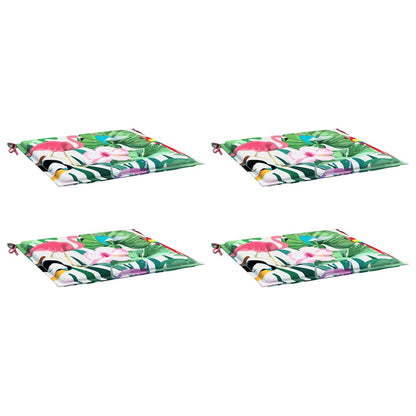vidaXL Gartenstuhl-Kissen 4 Stk. Mehrfarbig 50x50x4 cm Stoff