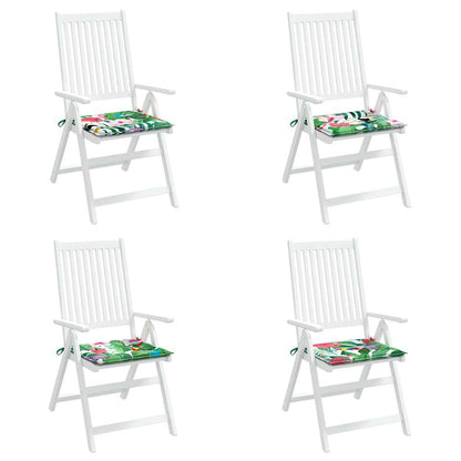 vidaXL Gartenstuhl-Kissen 4 Stk. Mehrfarbig 50x50x4 cm Stoff