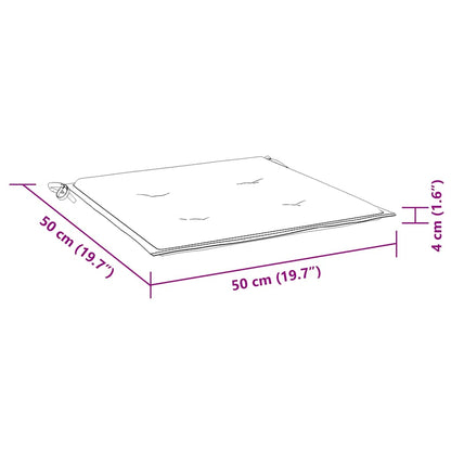 vidaXL Gartenstuhl-Kissen 4 Stk. Mehrfarbig 50x50x4 cm Stoff