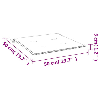 vidaXL Coussins de chaise 4 pcs Motif feuilles 50x50x3 cm Tissu