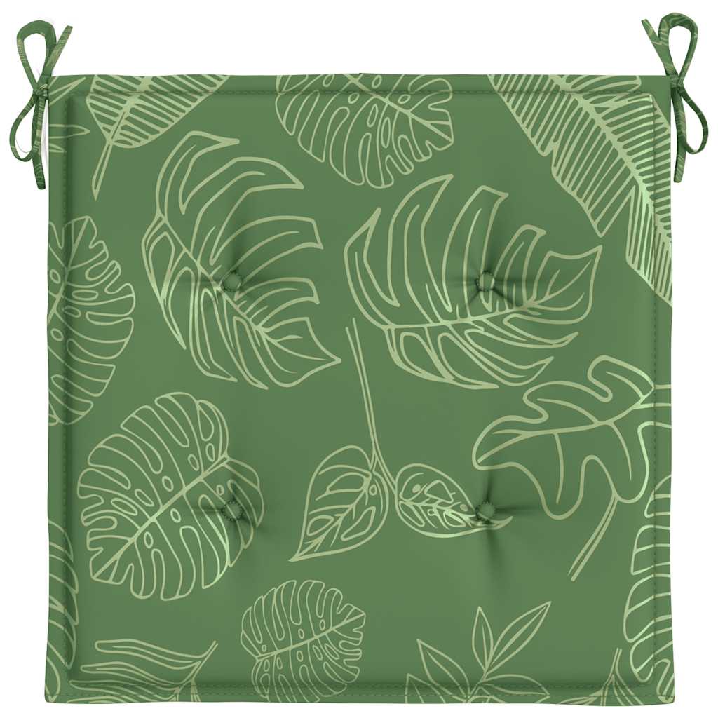 vidaXL Sitzkissen 2 Stk. Blattmuster 50x50x4 cm Stoff