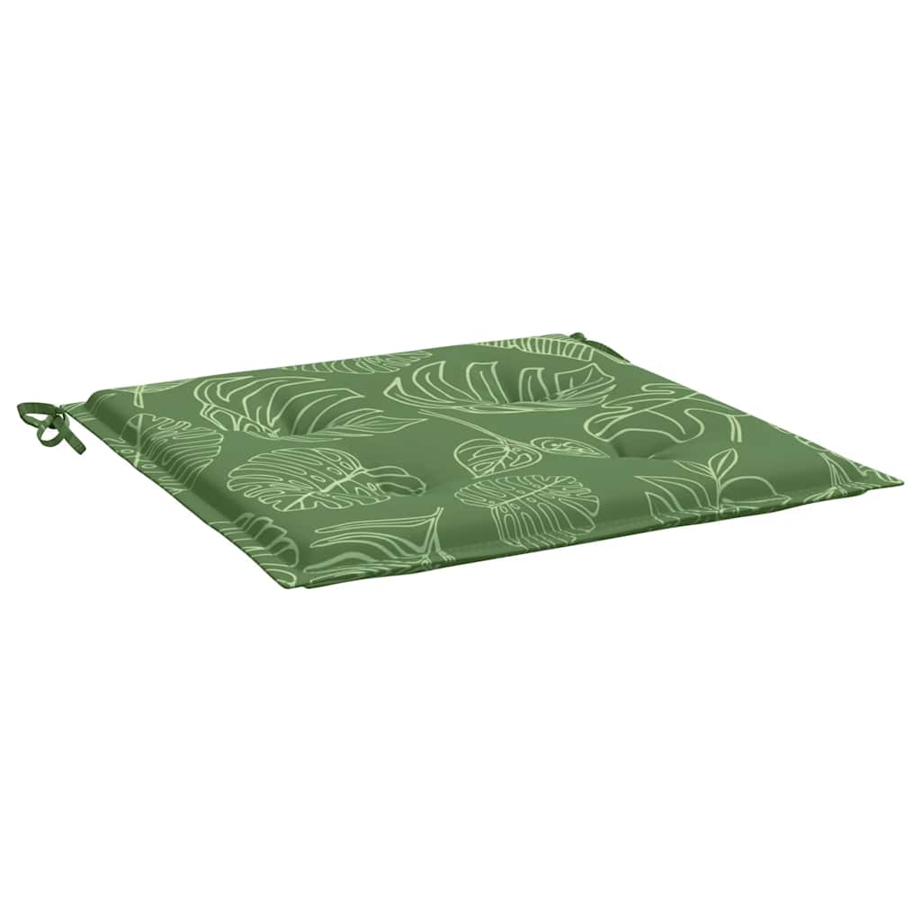 vidaXL Sitzkissen 6 Stk. Blattmuster 50x50x4 cm Stoff