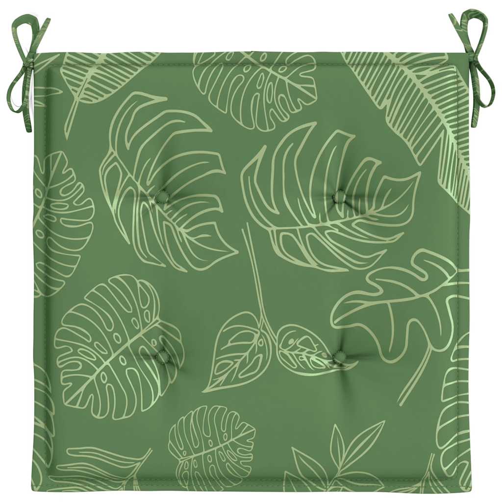 vidaXL Sitzkissen 6 Stk. Blattmuster 50x50x4 cm Stoff