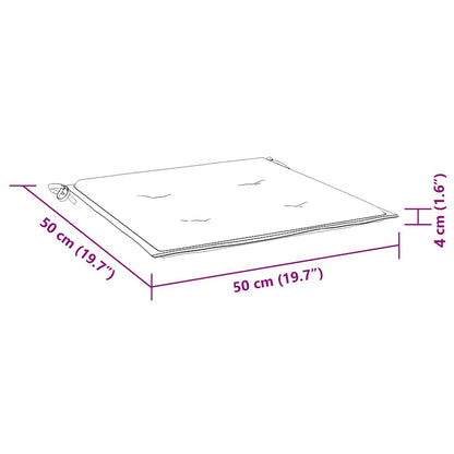 vidaXL Sitzkissen 6 Stk. Blattmuster 50x50x4 cm Stoff