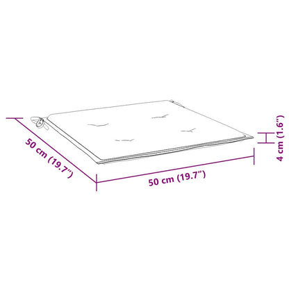vidaXL Gartenstuhl-Kissen 2 Stk. Rosa 50x50x4 cm Stoff