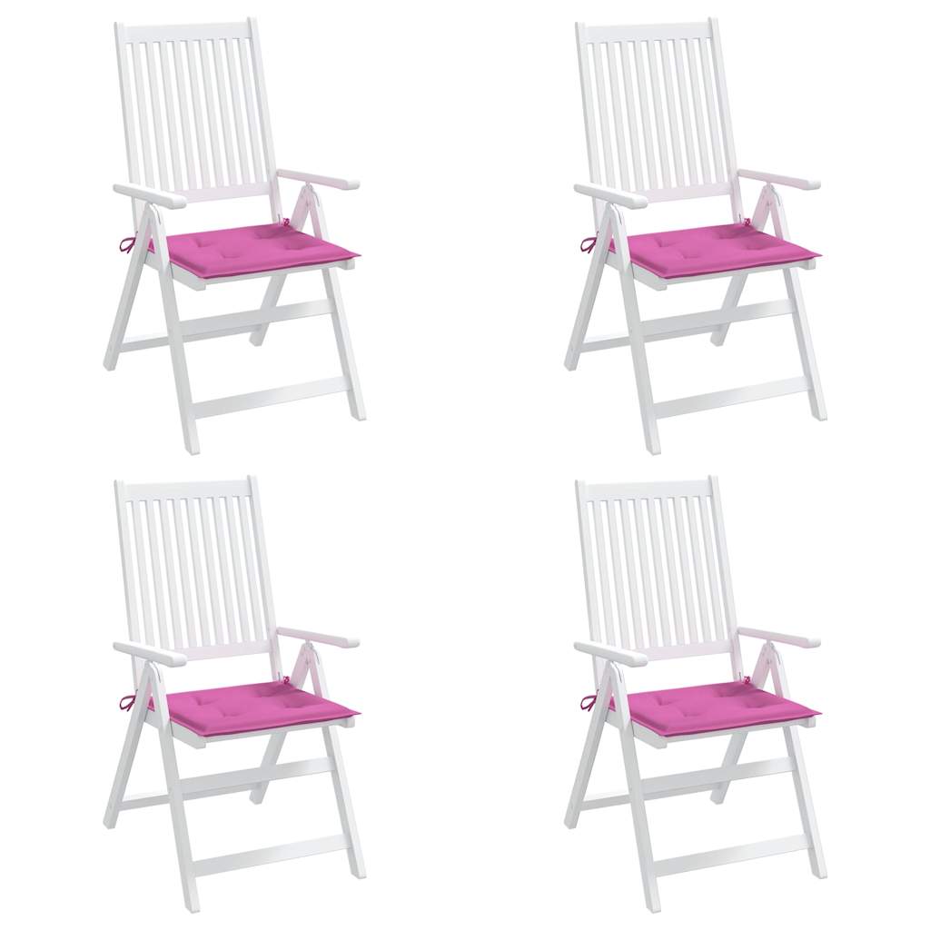 vidaXL Gartenstuhl-Kissen 4 Stk. Rosa 50x50x4 cm Stoff