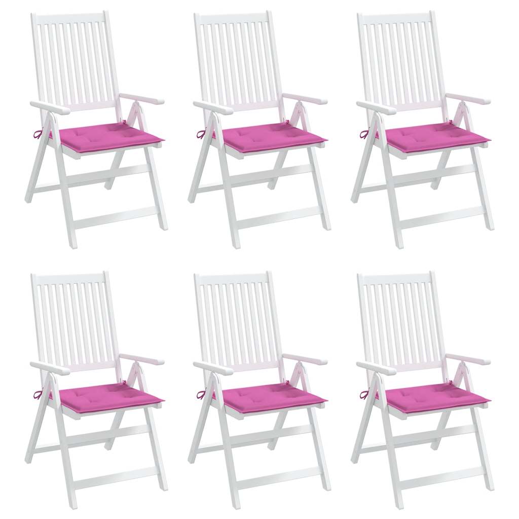 vidaXL Gartenstuhl-Kissen 6 Stk. Rosa 50x50x4 cm Stoff
