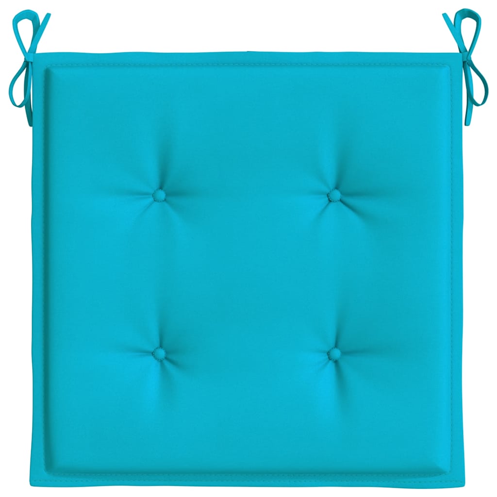 vidaXL Gartenstuhl-Kissen 2 Stk. Türkis 50x50x4 cm Stoff