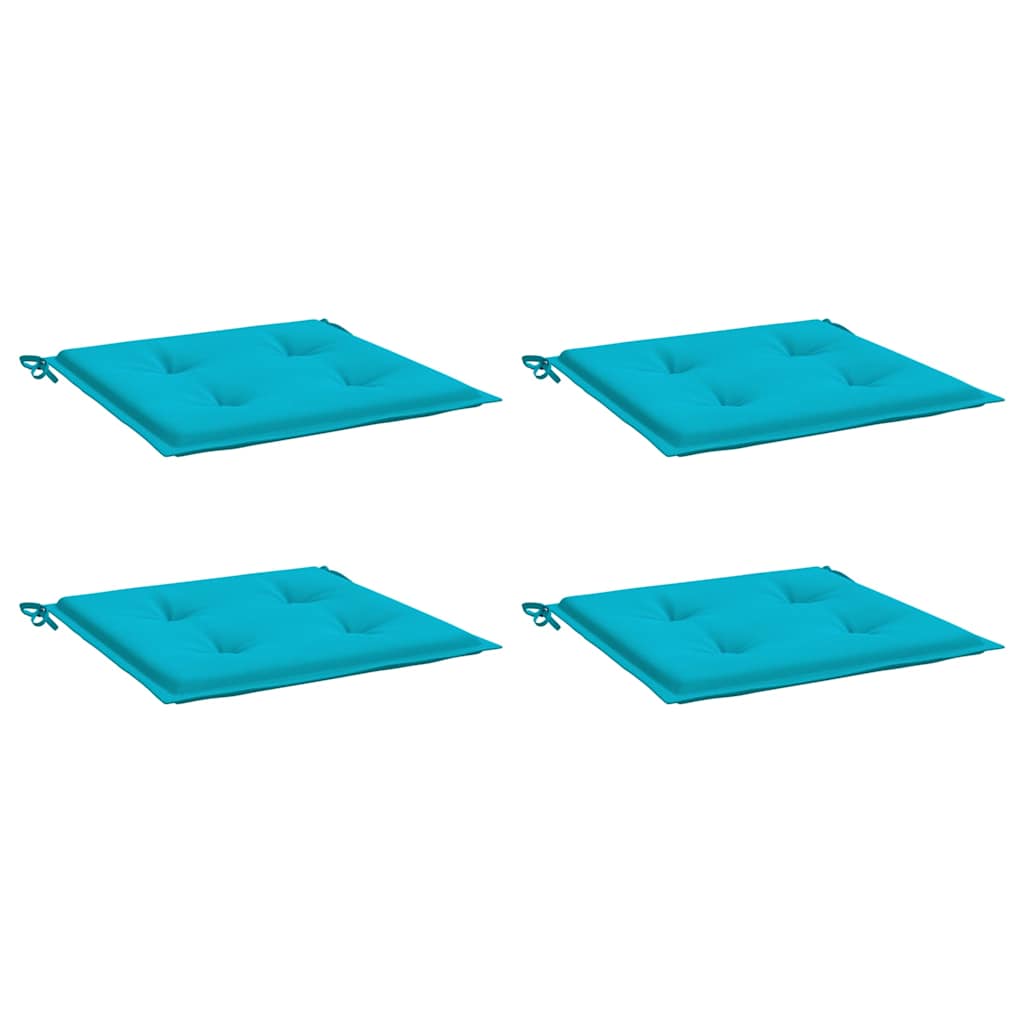 vidaXL Gartenstuhl-Kissen 4 Stk. Türkis 50x50x4 cm Stoff
