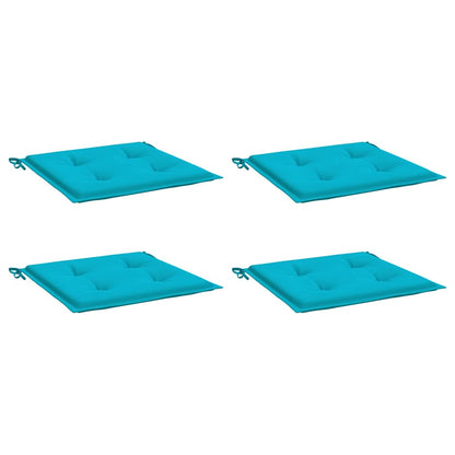 vidaXL Gartenstuhl-Kissen 4 Stk. Türkis 50x50x4 cm Stoff