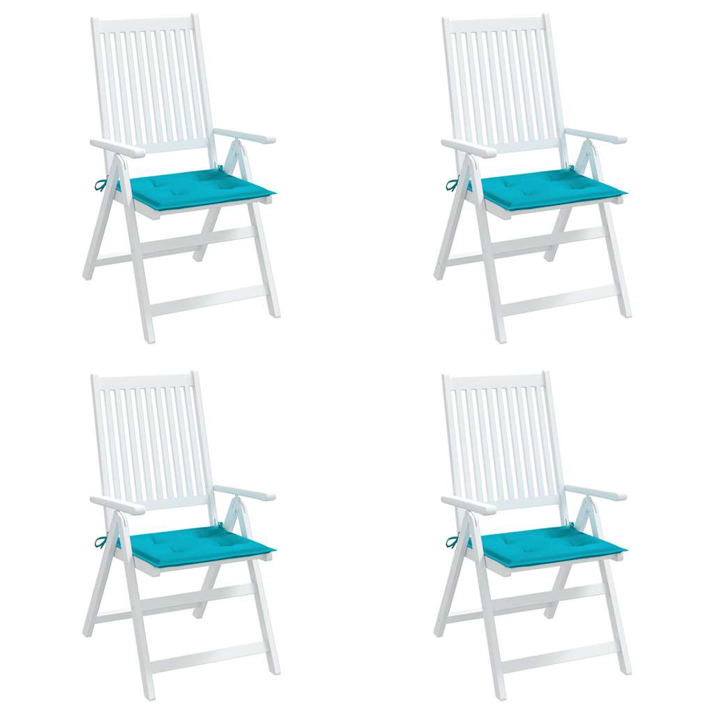 vidaXL Gartenstuhl-Kissen 4 Stk. Türkis 50x50x4 cm Stoff