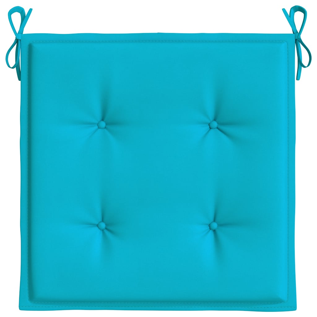 vidaXL Gartenstuhl-Kissen 4 Stk. Türkis 50x50x4 cm Stoff