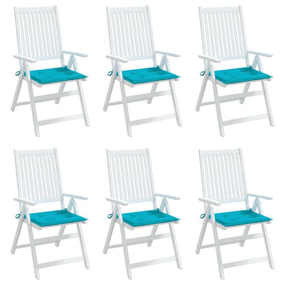 vidaXL Gartenstuhl-Kissen 6 Stk. Türkis 50x50x4 cm Stoff