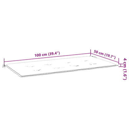 Stuhlpolster Blatt Blattmuster 100 x 50 x 3 cm Oxford-Stoff