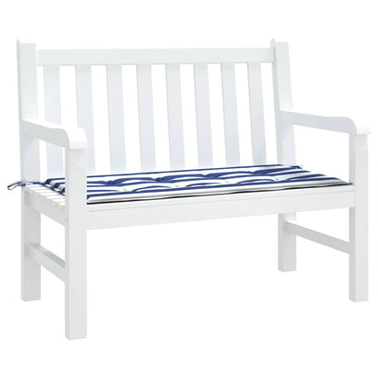 vidaXL Gartenbank-Auflage Blau&Weiß Gestreift 100x50x4cm Oxford-Gewebe