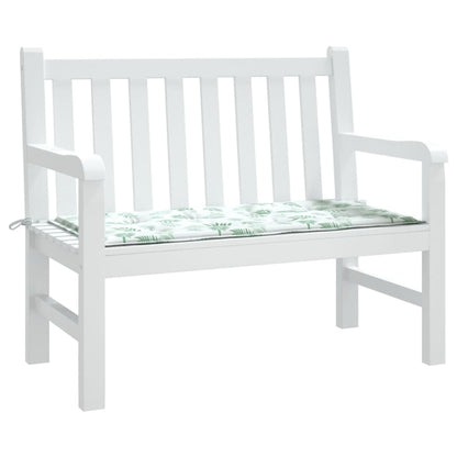 vidaXL Gartenbank-Auflage Blattmuster 100x50x3 cm Oxford-Gewebe