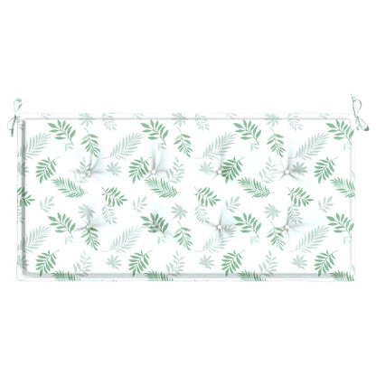 vidaXL Gartenbank-Auflage Blattmuster 100x50x3 cm Oxford-Gewebe
