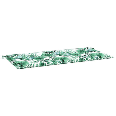 vidaXL Gartenbank-Auflage Blattmuster 120x50x4 cm Oxford-Gewebe