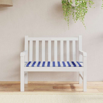 vidaXL Coussin de banc de jardin rayé bleu et blanc 120x50x4 cm en tissu Oxford