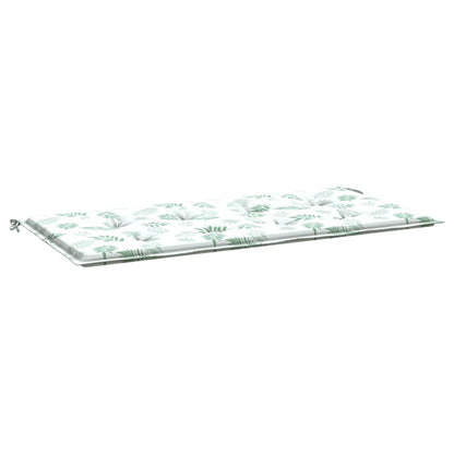 vidaXL Coussin de banc de jardin motif feuilles 120x50x3 cm Tissu Oxford