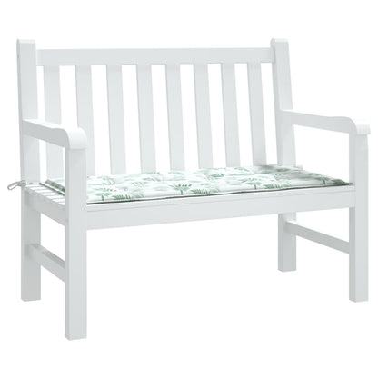 vidaXL Coussin de banc de jardin motif feuilles 120x50x3 cm Tissu Oxford