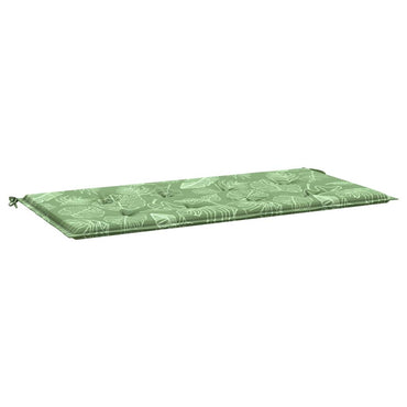 vidaXL Coussin de banc de jardin motif feuilles 120x50x4 cm Tissu Oxford