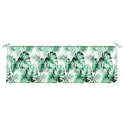 vidaXL Coussin de banc motif feuilles 150 x 50 x 3 cm tissu Oxford