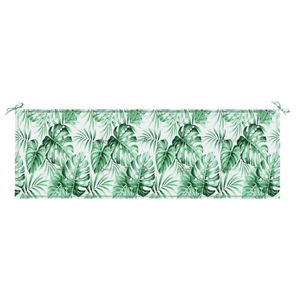 vidaXL Coussin de banc motif feuilles 150 x 50 x 3 cm tissu Oxford