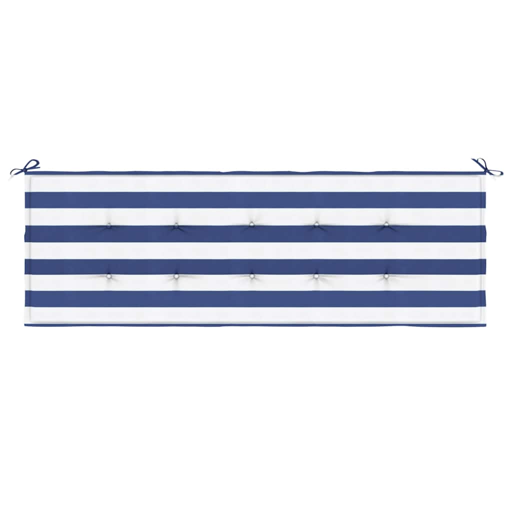 vidaXL Gartenbank-Auflage Blau&Weiß Gestreift 150x50x4cm Oxford-Gewebe