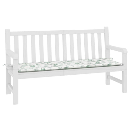 vidaXL Gartenbank-Auflage Blattmuster 150x50x3 cm Oxford-Gewebe